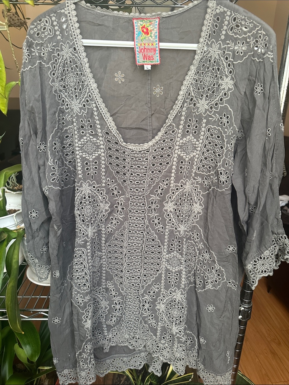Johnny Was Vintage Eyelet Blouse